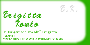 brigitta komlo business card